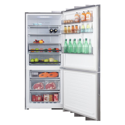 CHiQ 396L Bottom Mount Fridge Freezer - Stainless Steel