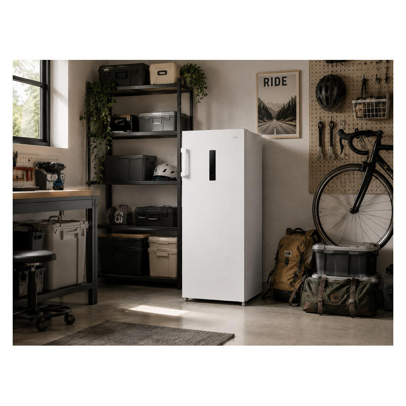 CHiQ 166L Hybrid Vertical Frost Free Fridge/Freezer - White