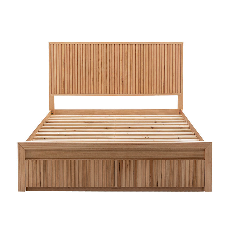 Cleo 4 Piece King Timber Bedroom Suite - Messmate/Natural
