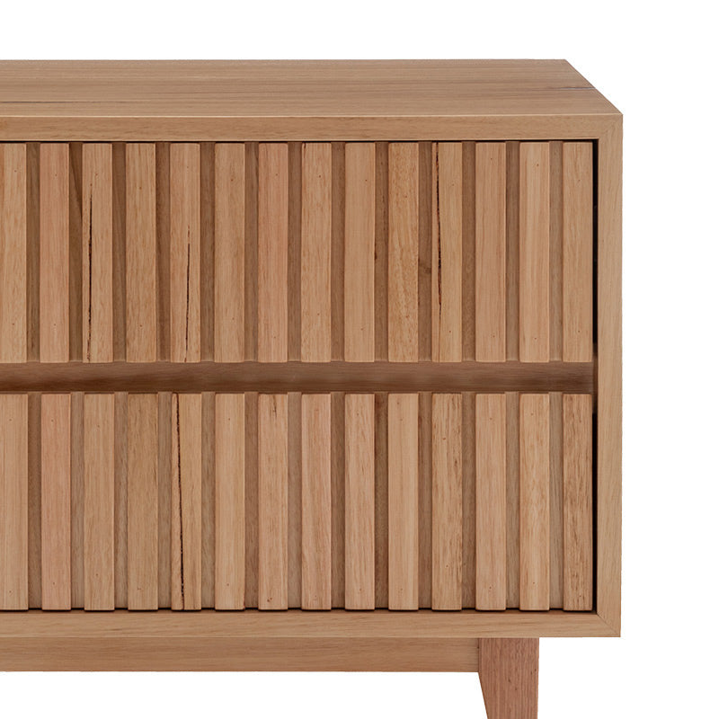 Cleo 4 Piece King Timber Bedroom Suite - Messmate/Natural