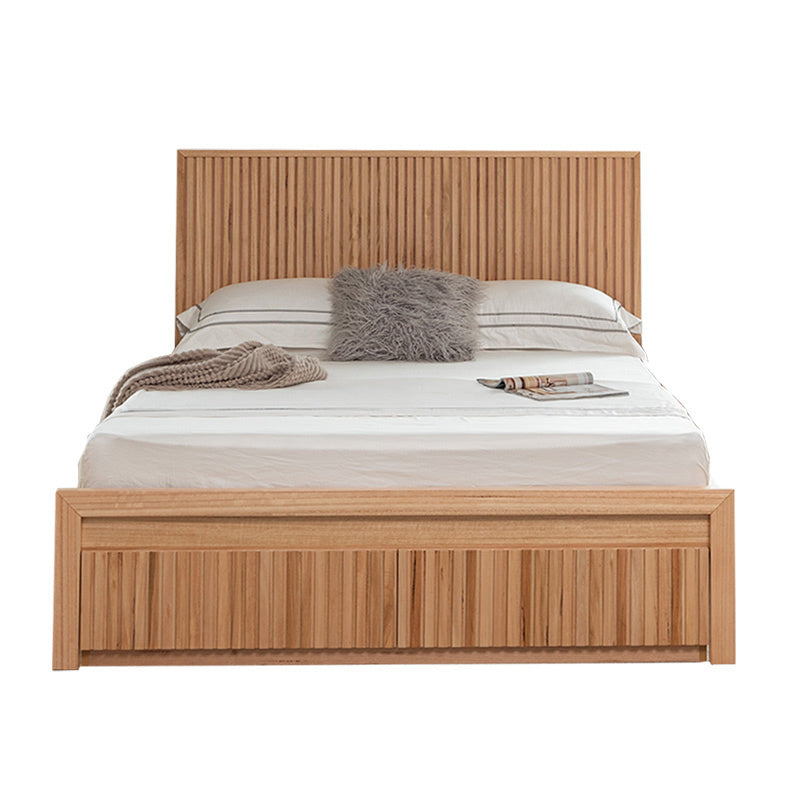 Cleo 4 Piece Queen Timber Bedroom Suite - Messmate/Natural