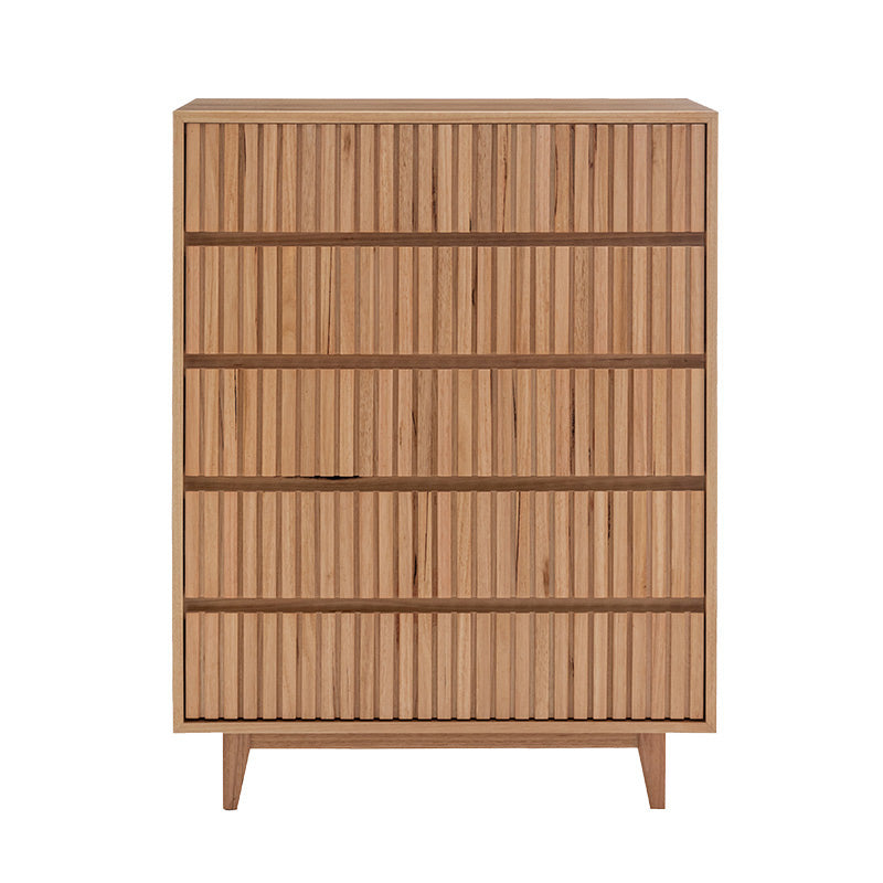 Cleo 4 Piece Queen Timber Bedroom Suite - Messmate/Natural
