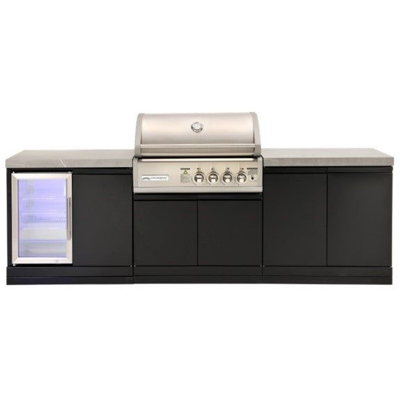 Crossray eXtreme Electric Outdoor Kitchen with 1 Door Fridge - Grey