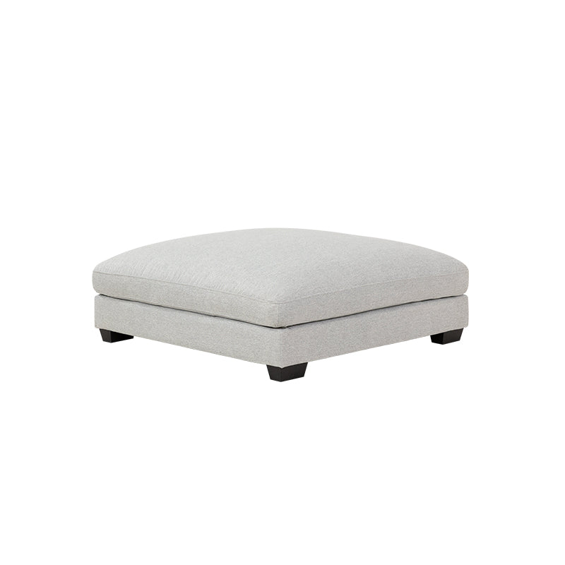 Daria 5 Seater Corner Fabric Lounge with Ottoman - Light Grey