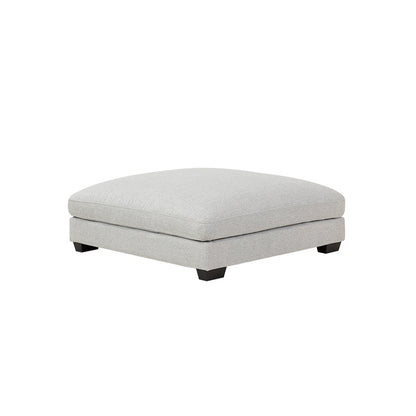 Daria 5 Seater Corner Fabric Lounge with Ottoman - Light Grey