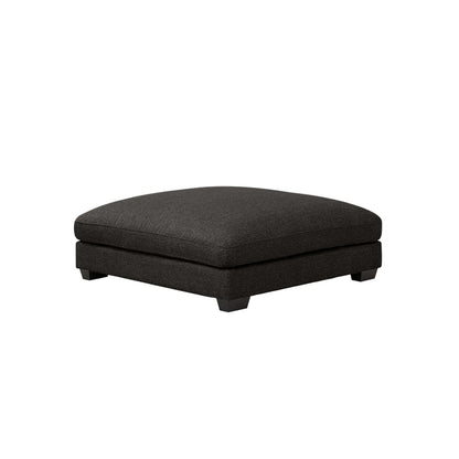 Daria 5 Seater Corner Fabric Lounge with Ottoman - Dark Grey