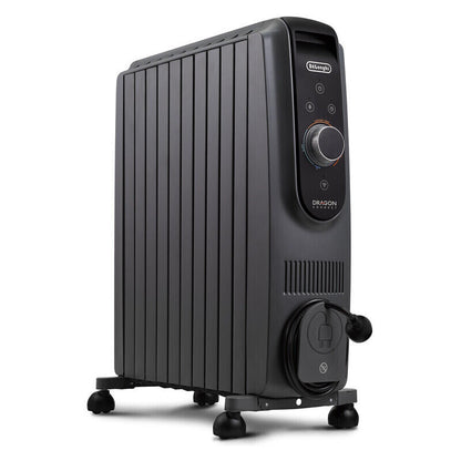 DeLonghi 2400W Dragon 5 Pro Smart Column Oil Heater - Black