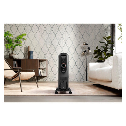 DeLonghi 2400W Dragon 5 Pro Smart Column Oil Heater - Black