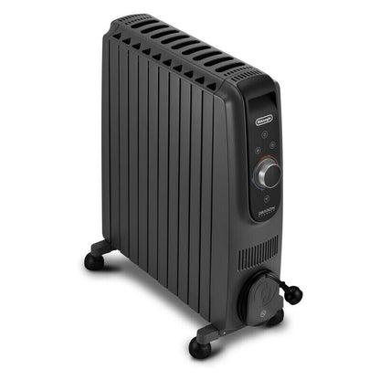DeLonghi 2400W Dragon 5 Pro Smart Column Oil Heater - Black