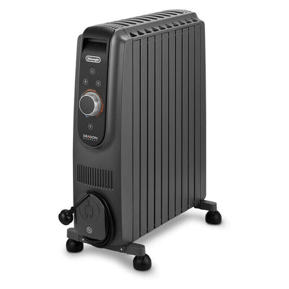 DeLonghi 2400W Dragon 5 Pro Smart Column Oil Heater - Black