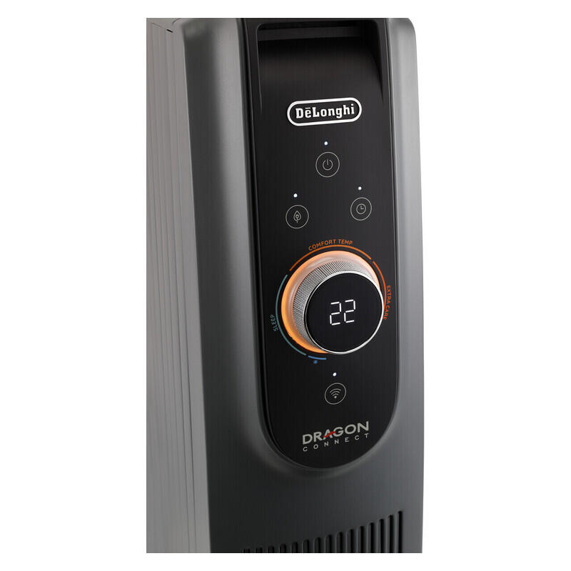 DeLonghi 2400W Dragon 5 Pro Smart Column Oil Heater - Black