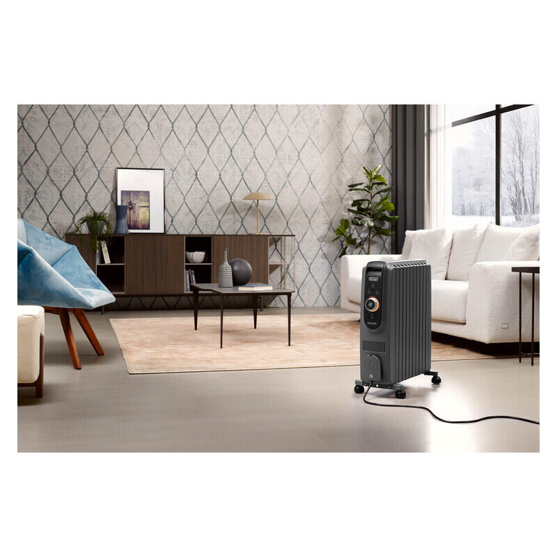 DeLonghi 2400W Dragon 5 Pro Smart Column Oil Heater - Black