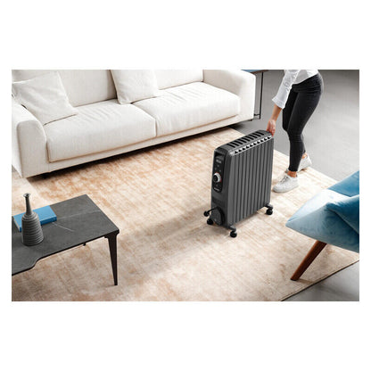 DeLonghi 2400W Dragon 5 Pro Smart Column Oil Heater - Black