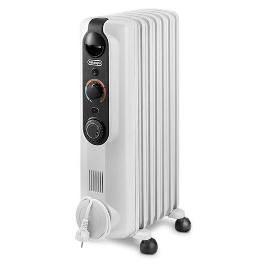 DeLonghi 1500W Radia Easytronic Column Oil Heater - White