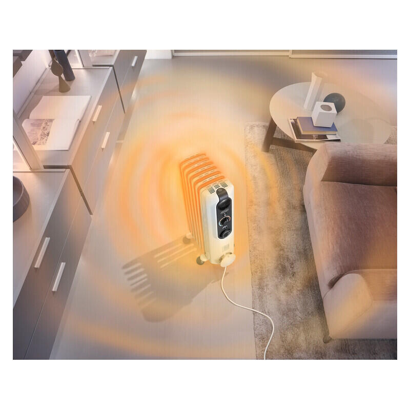 DeLonghi 1500W Radia Easytronic Column Oil Heater - White
