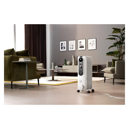 DeLonghi 1500W Radia Easytronic Column Oil Heater - White