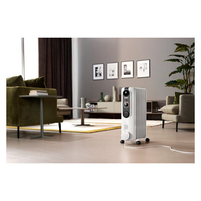 DeLonghi 2000W Radia Easytronic Oil Column Heater - White