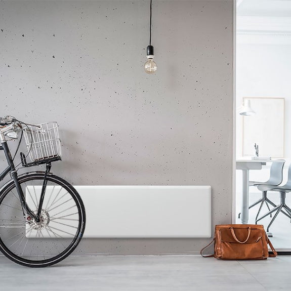 Nobo Slimline Panel Heater With Thermostat, Castors 2.4KW