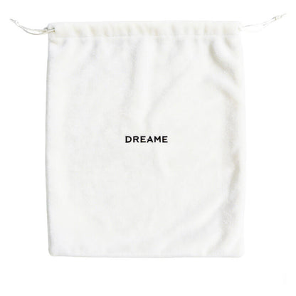 A white drawstring dust bag with the brand name 'DREAME' printed in black text in the center, shown against a plain white background.