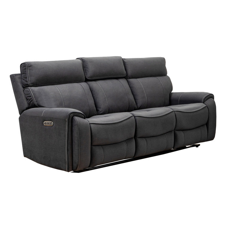 Dynasty 3+1+1 Electric Fabric Recliner Suite - Charcoal