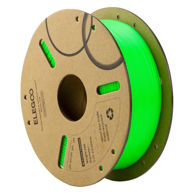 Elegoo 1kg PLA 3D Printer Filament Material - 1.75mm Diameter - Light Green