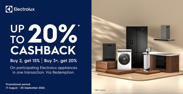 Up to 20% Cashback with Electrolux