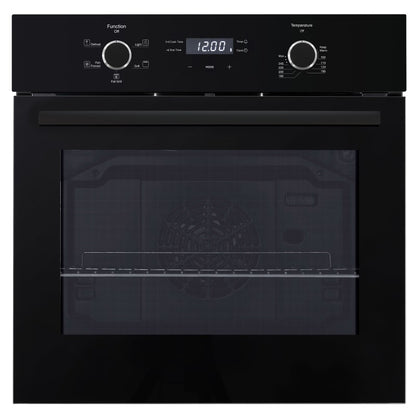 Emilia 60cm Built-In Oven with 5 Functions - Black Glass (Metro Series)