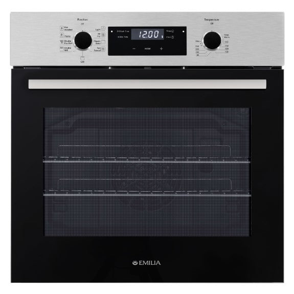 Emilia 60cm Built-In Oven with 9 Functions - Stainless Steel (Metro Series)