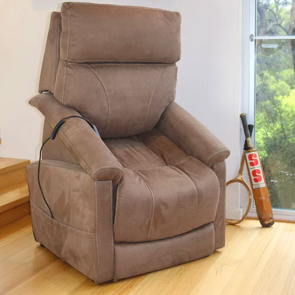 Theorem Eton Lift & Recline Fabric Armchair - Amber