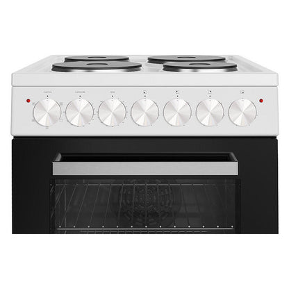 Euromaid 50cm Freestanding Oven with 4-Zone Hotplate Cooktop - White