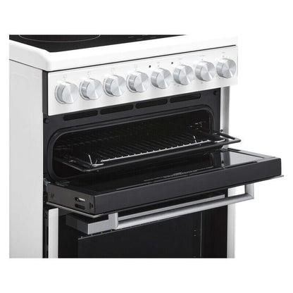 Euromaid 54cm Freestanding Oven with 4-Zone Electric Cooktop - White