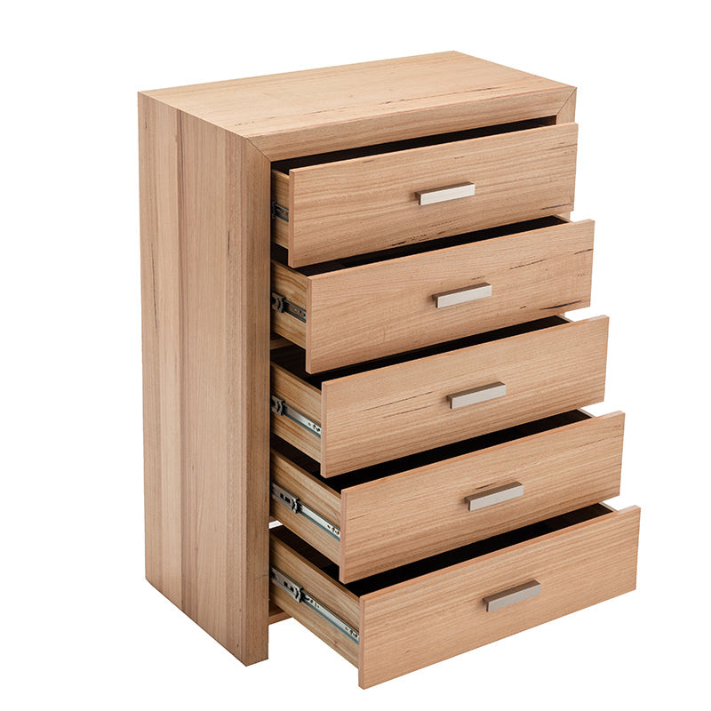 Eva 4 Piece King Timber Bedroom Suite - Messmate/Natural