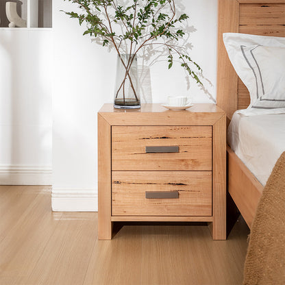 Eva 4 Piece King Timber Bedroom Suite - Messmate/Natural