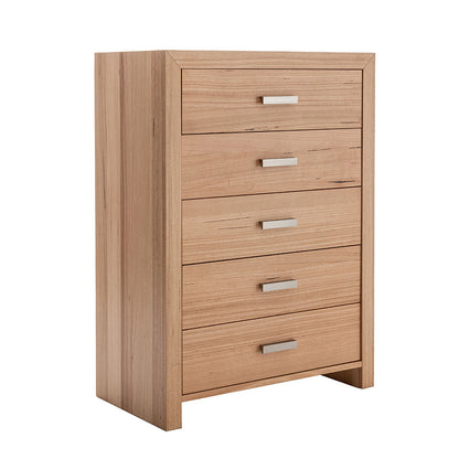 Eva 4 Piece Queen Timber Bedroom Suite - Messmate/Natural