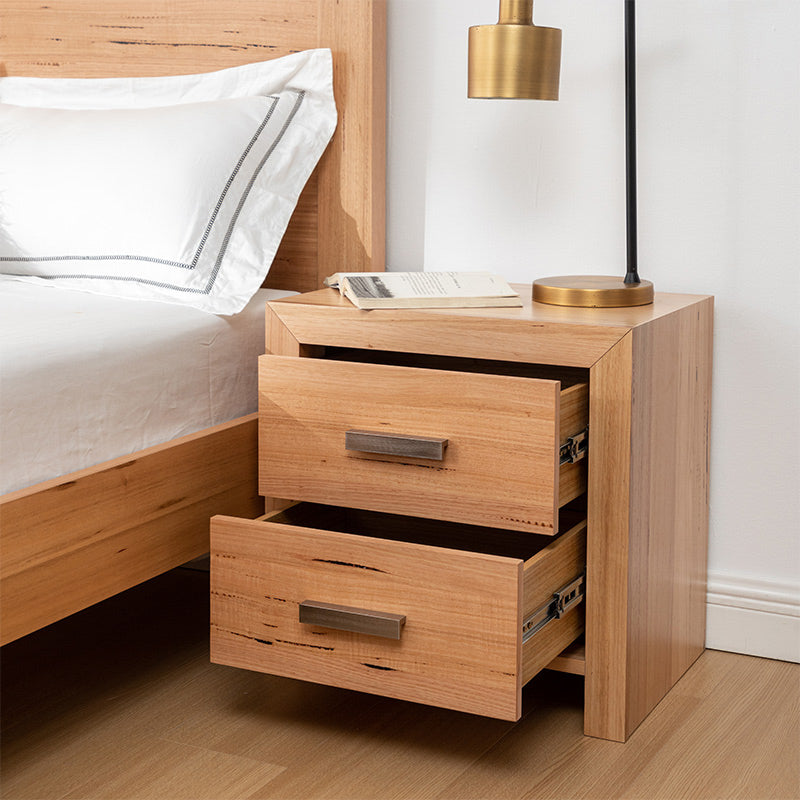 Eva 4 Piece Queen Timber Bedroom Suite - Messmate/Natural
