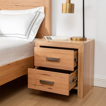 Eva 4 Piece Queen Timber Bedroom Suite - Messmate/Natural