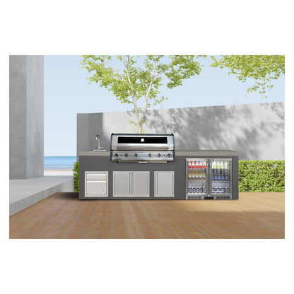 Everdure Bayview Outdoor Kitchen 6 Burn LPG Sink with Tropical Rate Beverage Cooler
