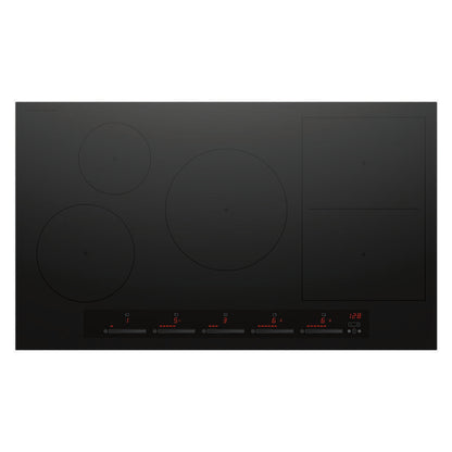 Fisher & Paykel 90cm 5 Zone Induction Cooktop: Smart Zone (Series 7) - Black