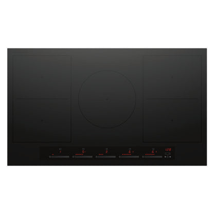 Fisher & Paykel 90cm 5 Zone Induction Cooktop with 2 SmartZones - Black Glass (Series 7)