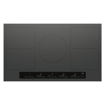 Fisher & Paykel 90cm 5 Zone Induction Cooktop: 2 Smart Zones (Series 7) - Grey