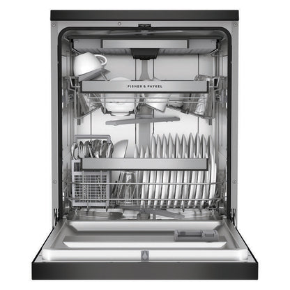 Fisher & Paykel 15 Place Setting Freestanding Dishwasher - (Contemporary/Series 7) - Black Stainless Steel