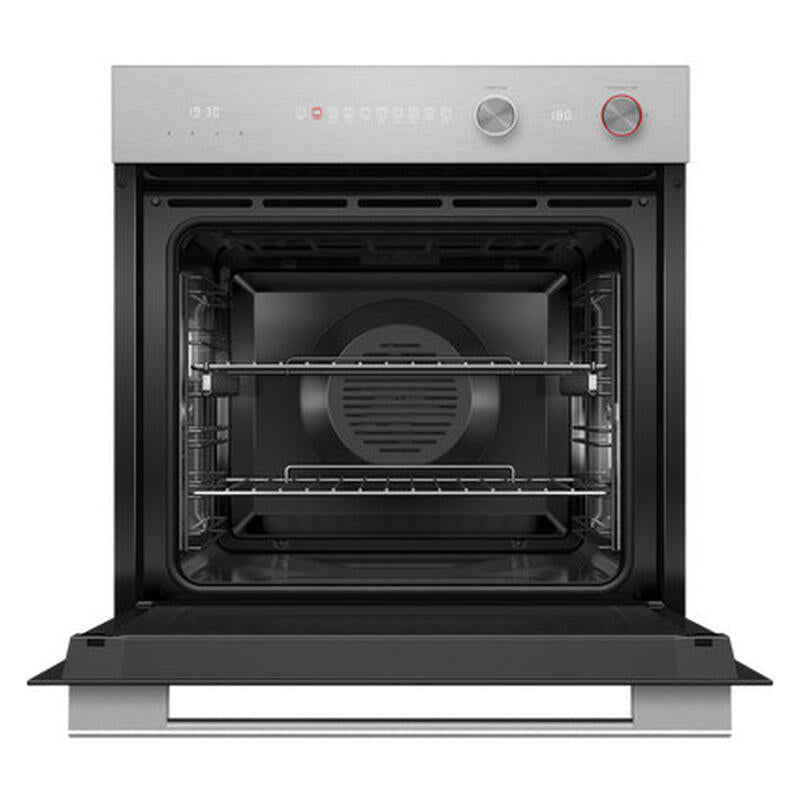 Fisher & Paykel 60cm 9 Function Contemporary Pyrolytic Oven -  Brushed Silver Glass (Series 7)