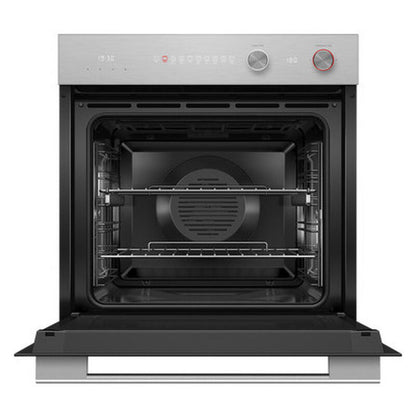 Fisher & Paykel 60cm 9 Function Contemporary Pyrolytic Oven -  Brushed Silver Glass (Series 7)