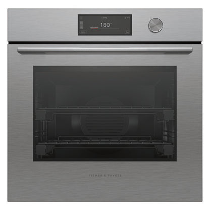 Fisher & Paykel 60cm Contemporary Pyrolytic Oven - Brushed Silver Glass (Series 9)