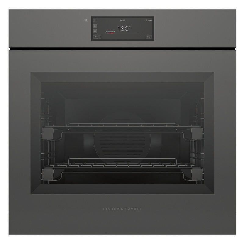 Fisher & Paykel 60cm Minimal Handleless Pyrolytic Oven - Grey Glass (Series 11)