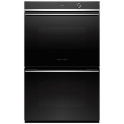 Fisher & Paykel 76cm Pyrolytic Built-In Double Oven with 17 Functions - Black (Contemporary Series 9)