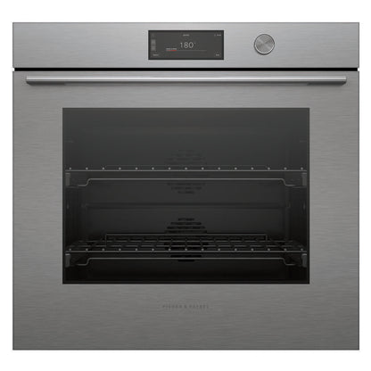 Fisher & Paykel 76cm Contemporary Pyrolytic Oven - Brushed Silver Glass (Series 9)
