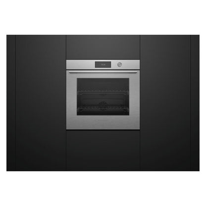 Fisher & Paykel 76cm Contemporary Pyrolytic Oven - Brushed Silver Glass (Series 9)