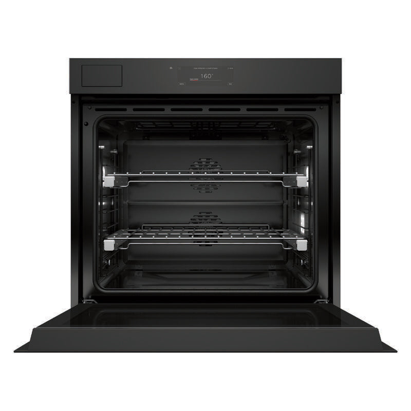 Fisher & Paykel 76cm Minimal Handleless Pyrolytic Steam Assist Oven - Black Glass (Series 11)