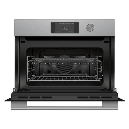 Fisher & Paykel 60cm Contemporary Compact Combi-Microwave Oven - Brushed Silver Glass (Series 7)